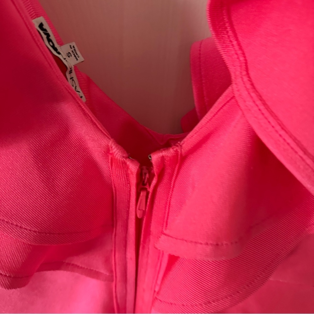 Pink Ruffle Midi Dress - Picture 5 of 7